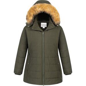 Women's Plus Size Winter Puffer Jacket Warm Long Winter Coats Quilted Waterproof